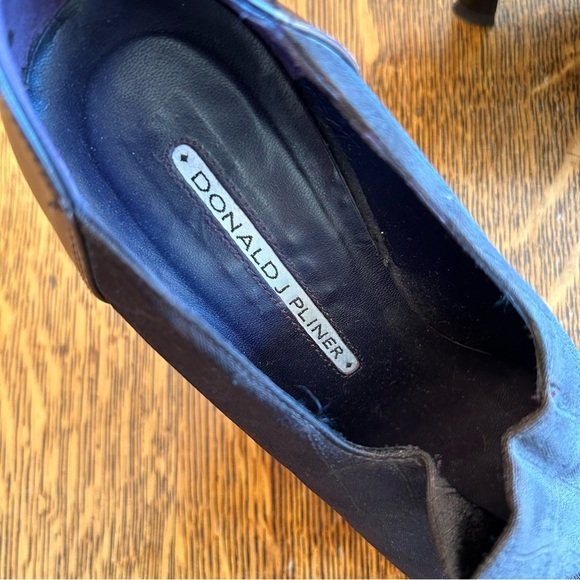 Vintage Donald J Pliner Unique Alligator Fabric Heeled Shoe - Picture 3 of 6